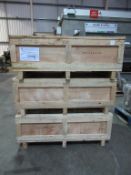 3 x wooden storage boxes