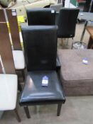 2 x Ex-Wayfair 'Marlow Home Co Ardine' leather effect dining chairs (RP £95)
