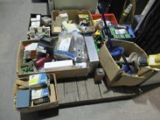 Pallet of assorted electrical components etc.
