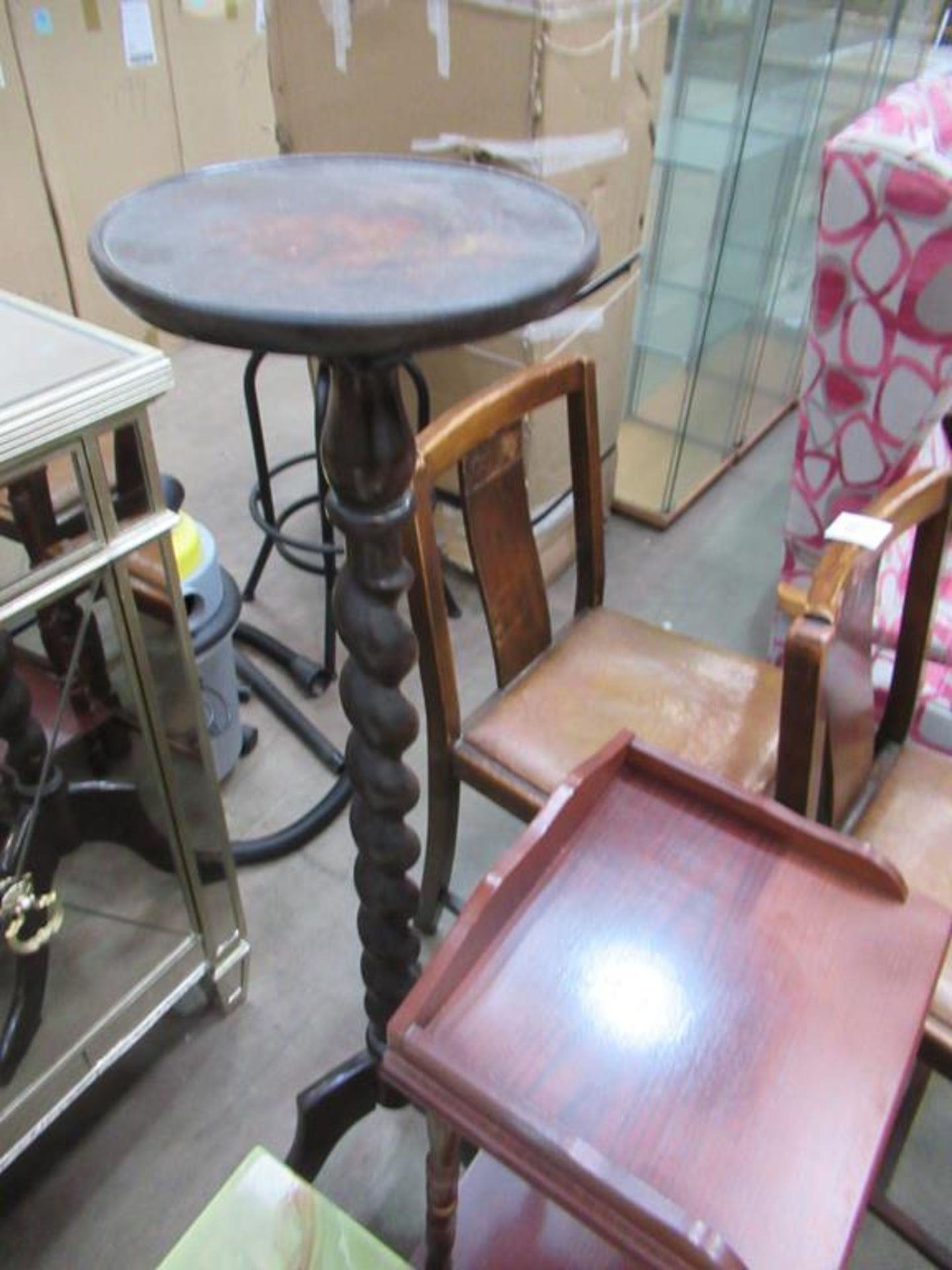Miscellaneous furniture including barley twist stand - Image 3 of 3