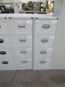 2 x Silverline metal filing cabinets