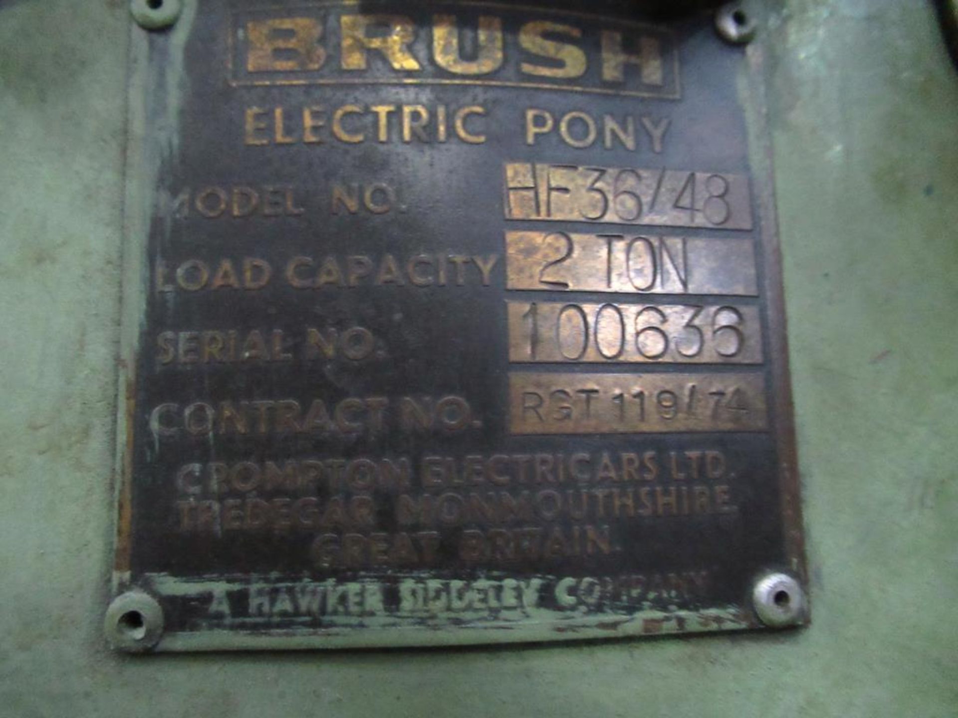 A Brush HF36/48 2.0 tonne Electric pony - Image 8 of 13