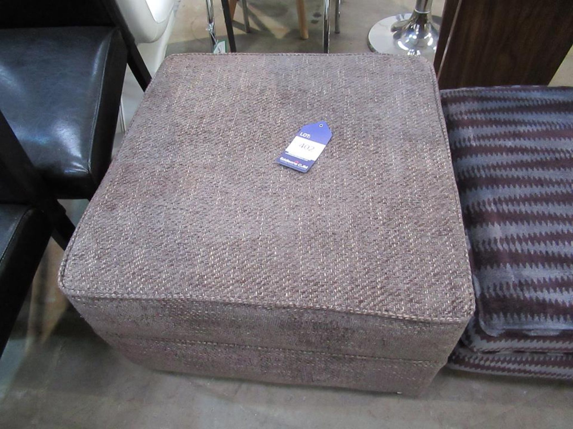 Ex-Wayfair brown upholstered footstool