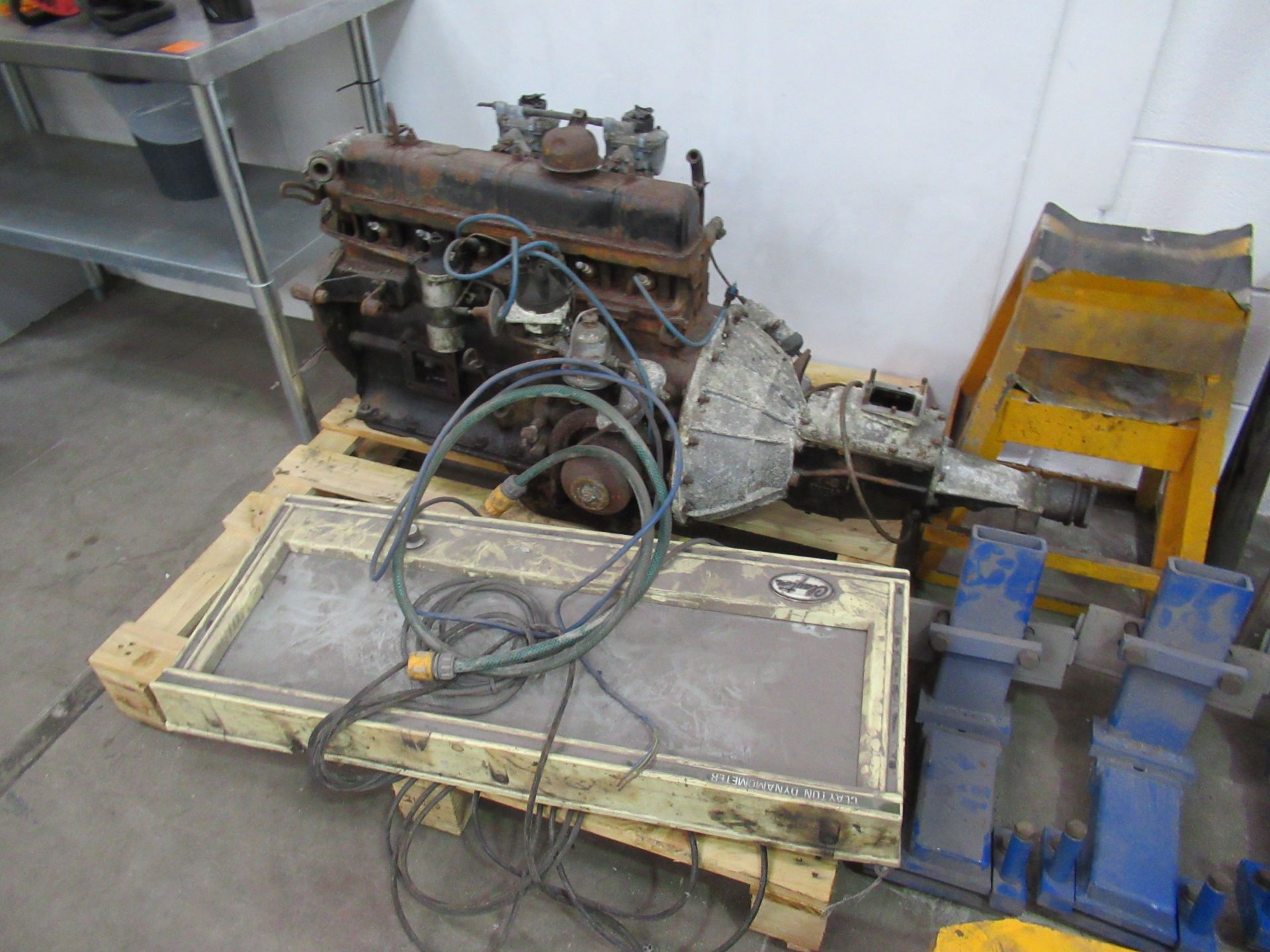 Car- o- Liner Vehicle Jig with two portable racks of tooling. See Lot 4B for Engine. - Image 9 of 9