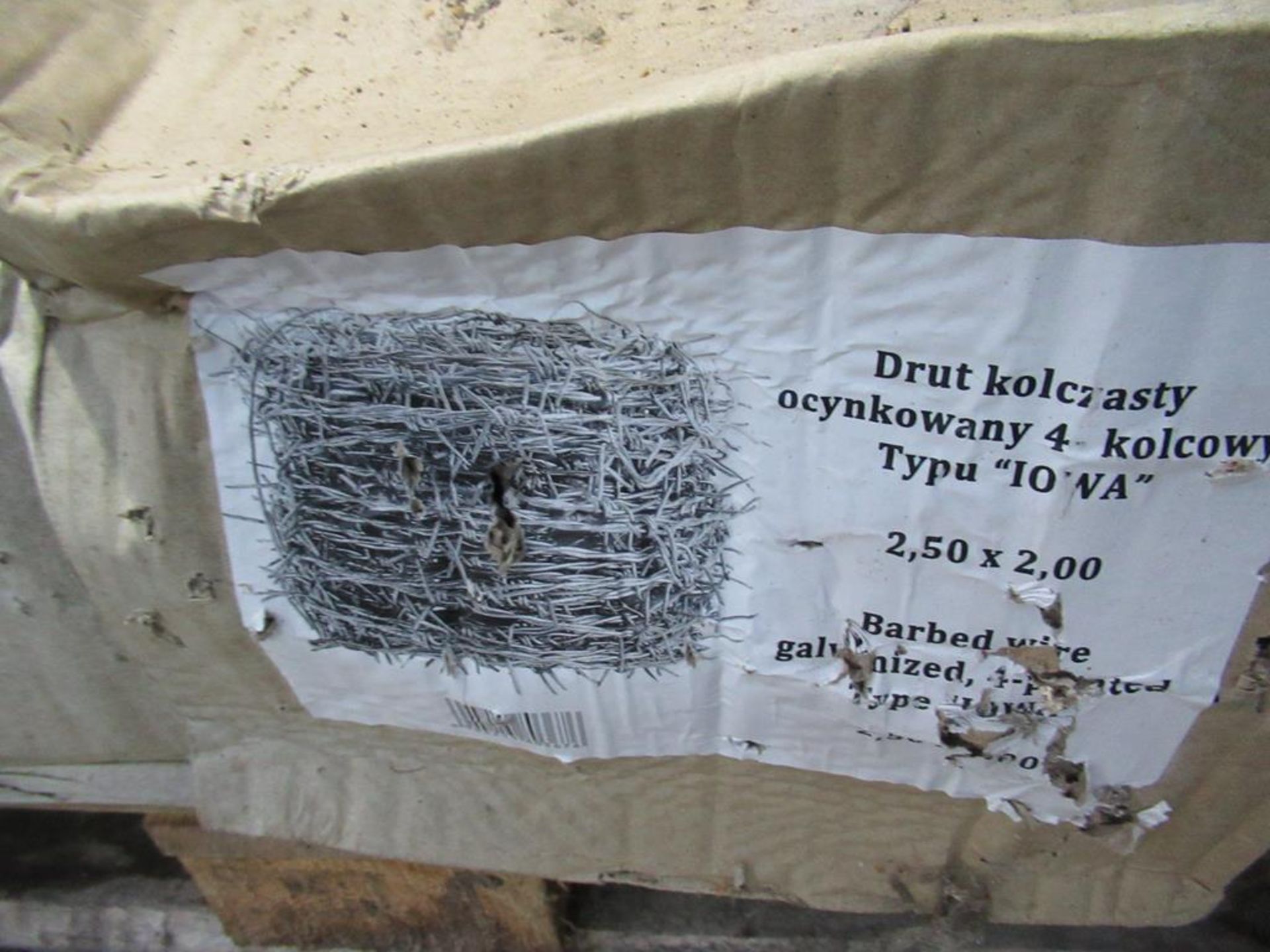 Pallet of Barbed Galvanized wire, 4 Pointed type '10WA' - Image 3 of 3