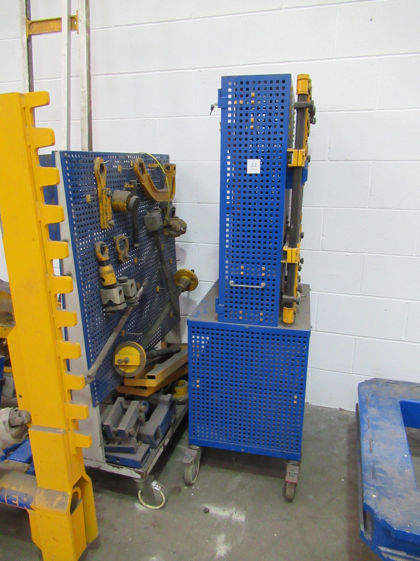 Car- o- Liner Vehicle Jig with two portable racks of tooling. See Lot 4B for Engine. - Image 2 of 9