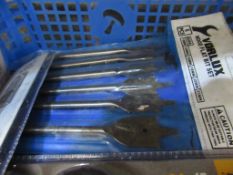 Tray of Borgen hand tools and Craft right hole saw set