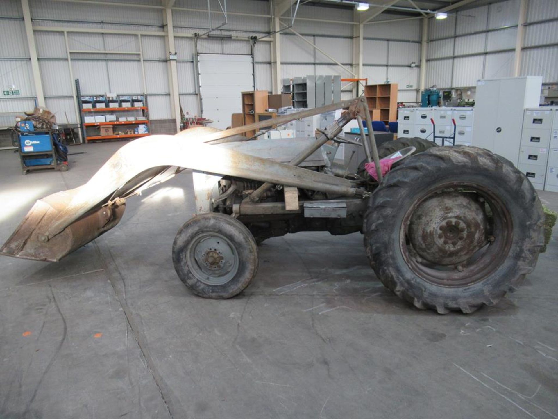 Massey Ferguson tractor with lifting attachment and counter balance - Image 3 of 20