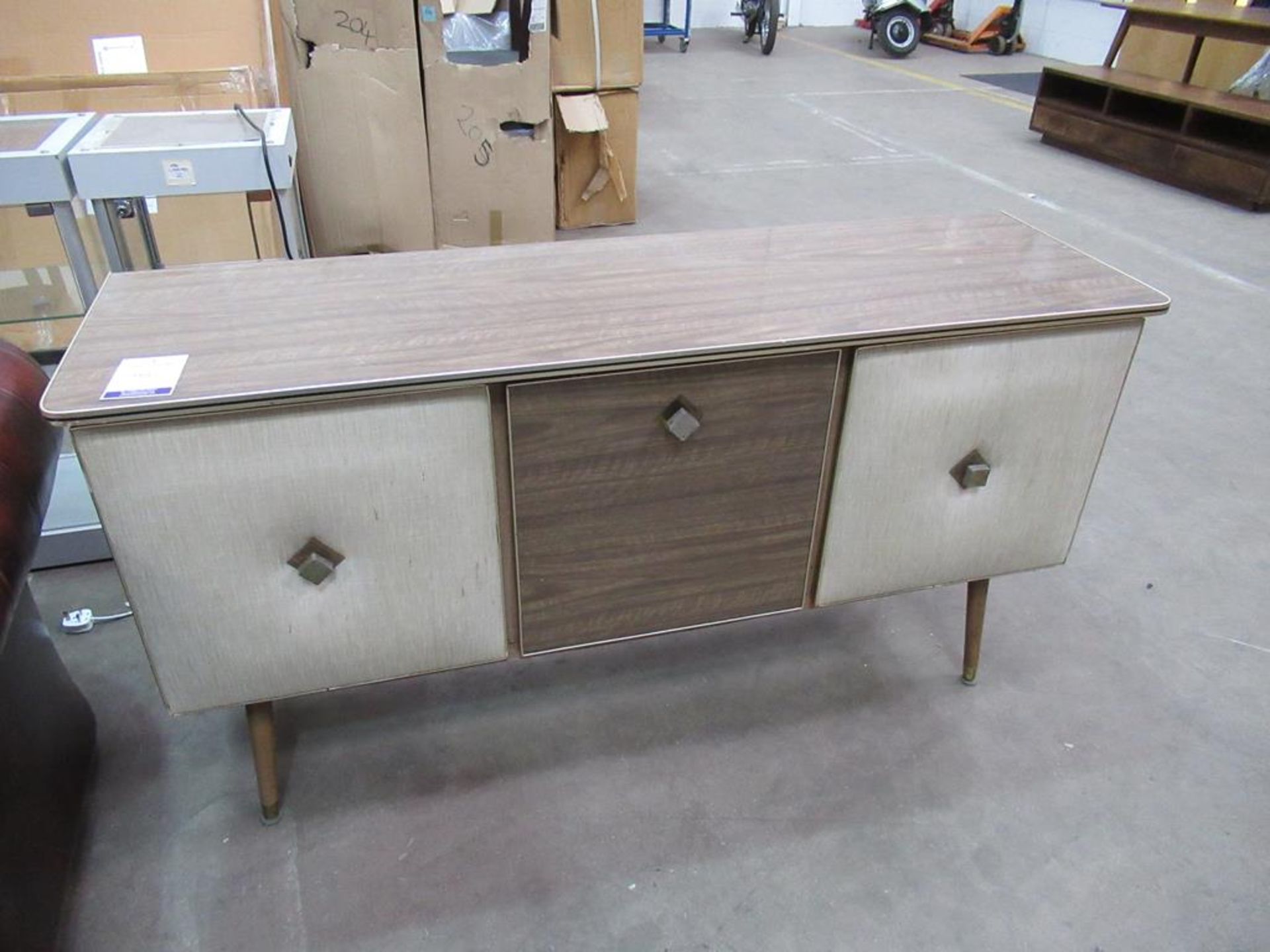 Vintage sideboard with three doors