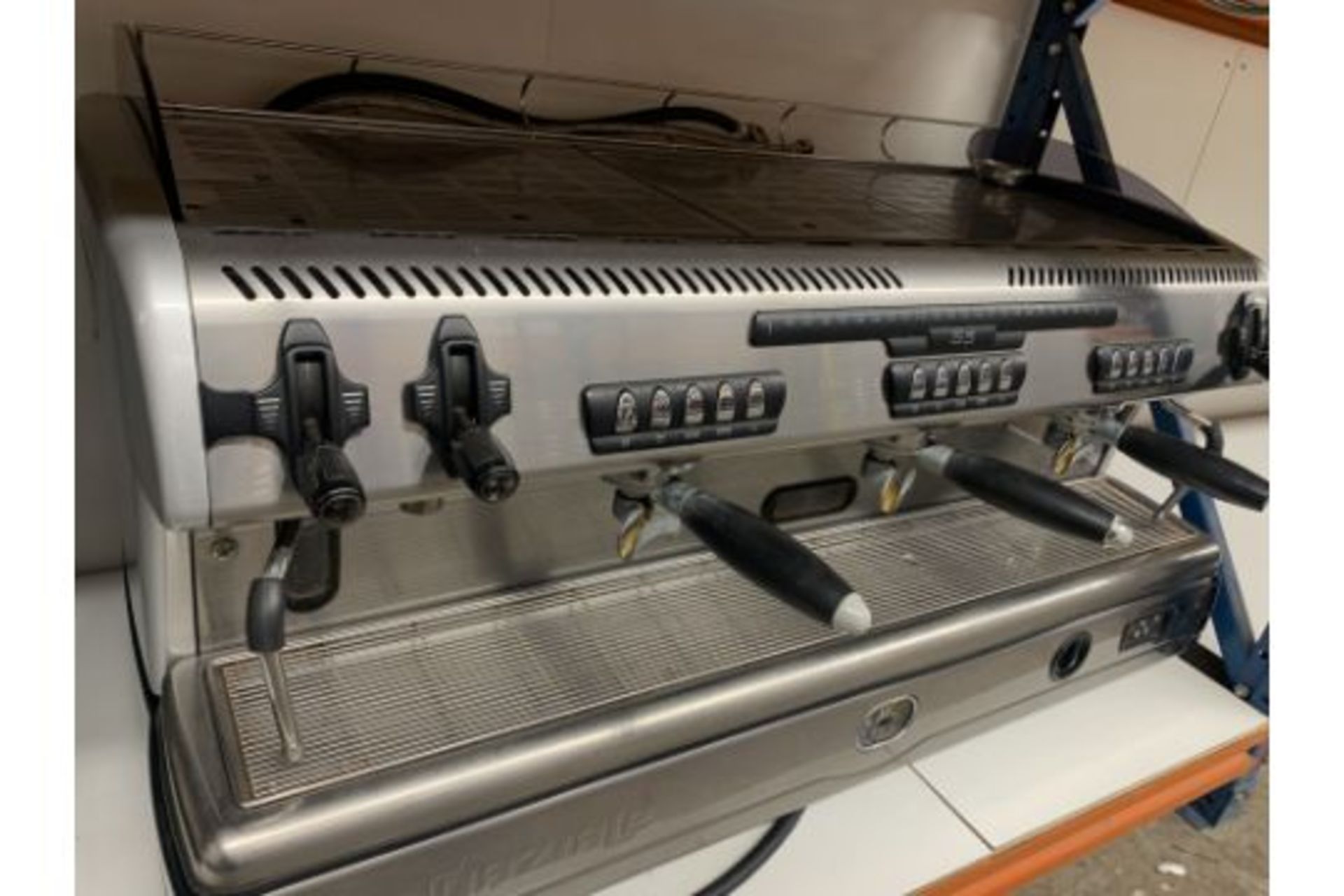 A used La Spaziale 3 Group commercial coffee machine