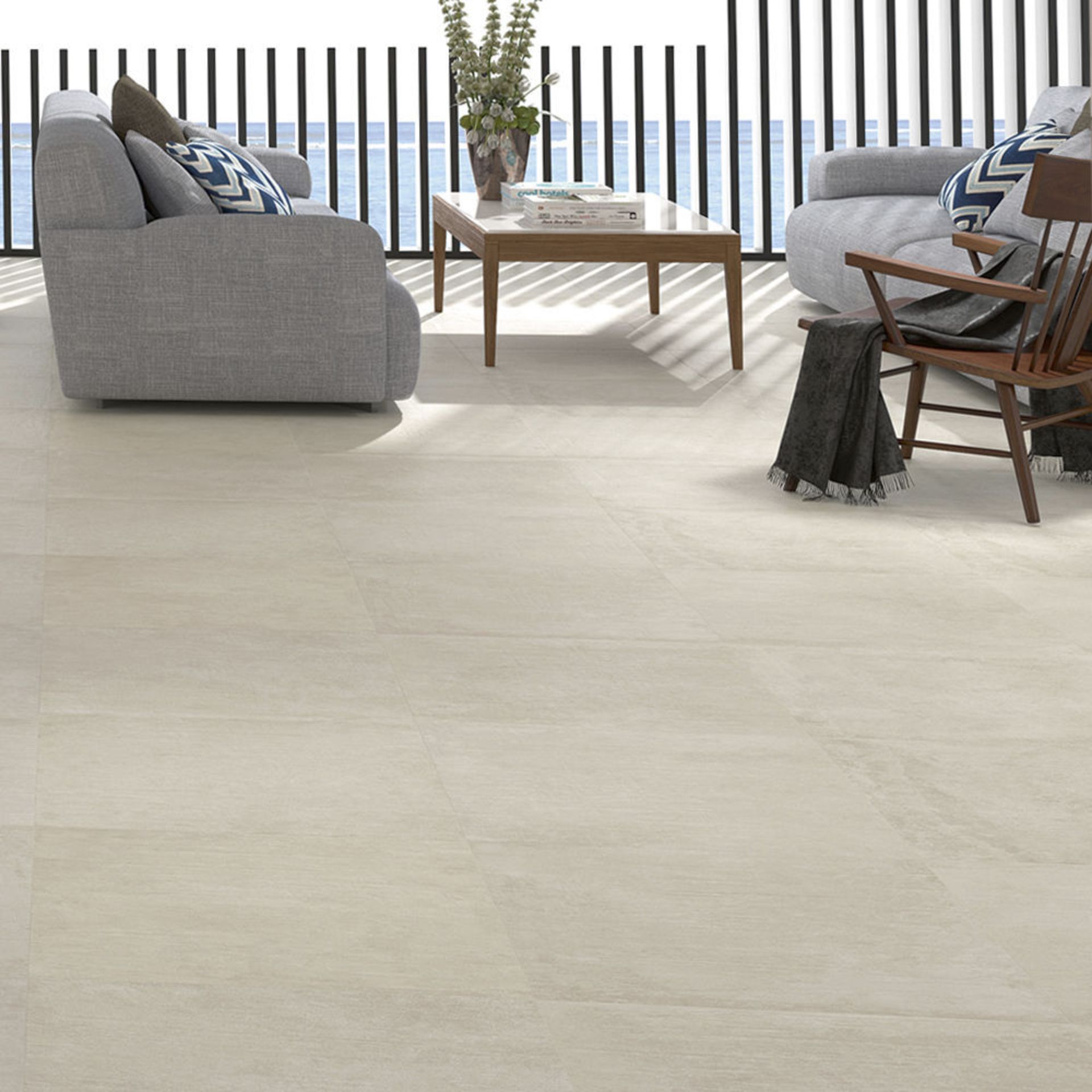 27.4 Square Meters of Porcelanosa Newport Beige Wall and Floor Tiles. 44.3x44.3cm per tile. 1.37m2 - Image 4 of 4