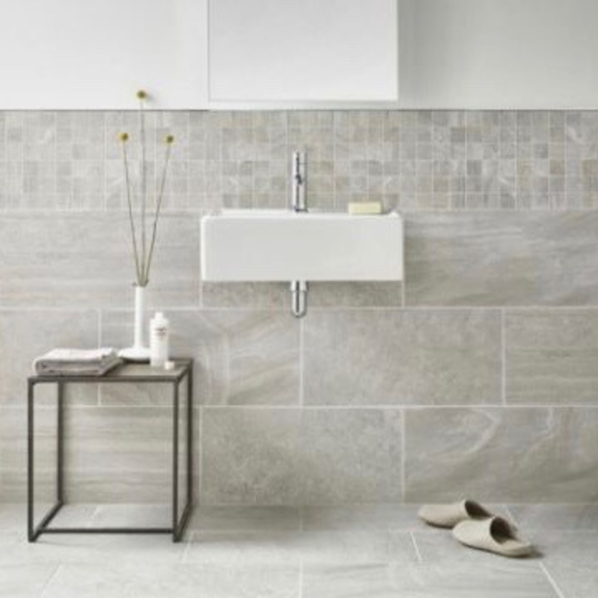 8.64m2 Bloomsbury Brook Edge Lapatto Beige Wall and Floor Tiles. 300x600mm per tile, 8.3mm thick.1.