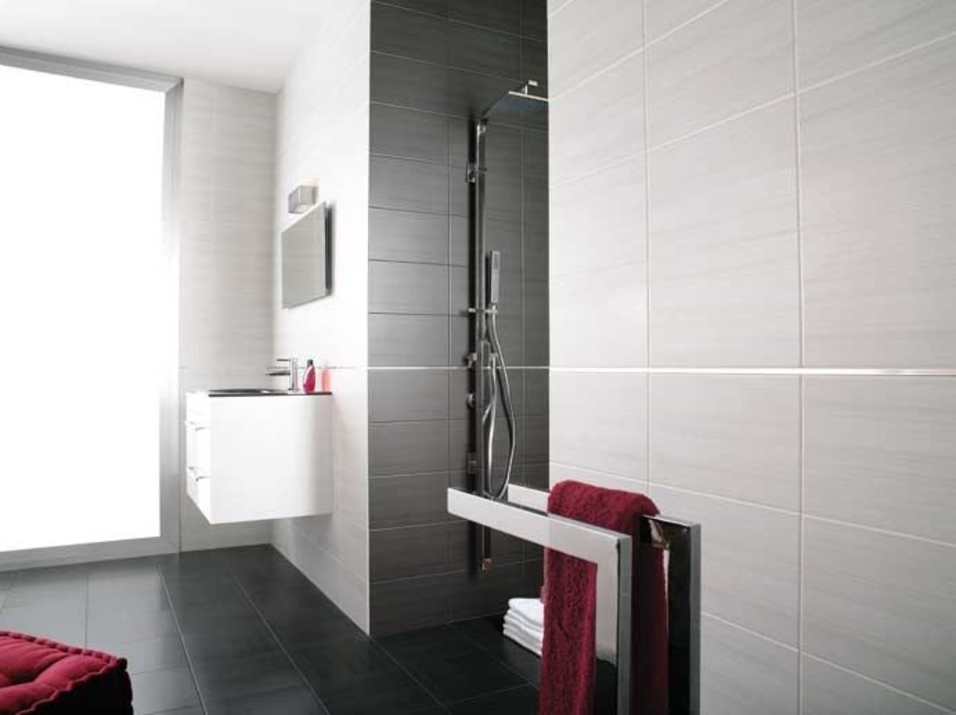 10 Square Meters of Porcelanosa Talis Anthacite Po Tiles.33.3x33.3cm per tile.Talis is an attractive