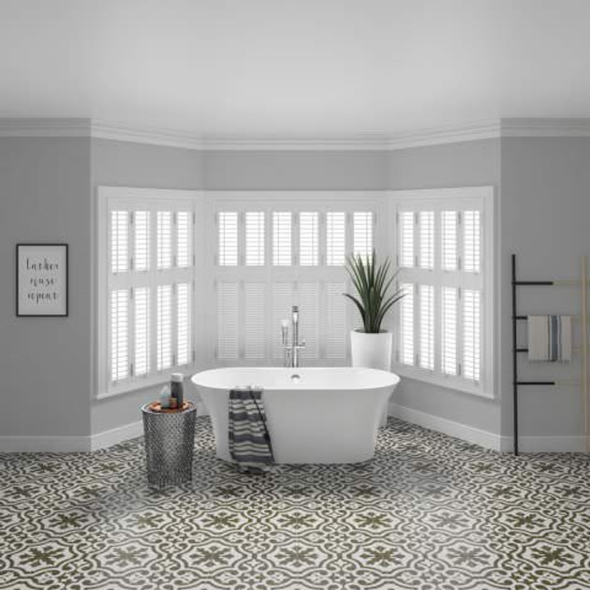 NEW 1600x750mm Ella Freestanding Bath - Large.RRP £2,499.BR259.This gloss white free-standing bath - Image 2 of 3