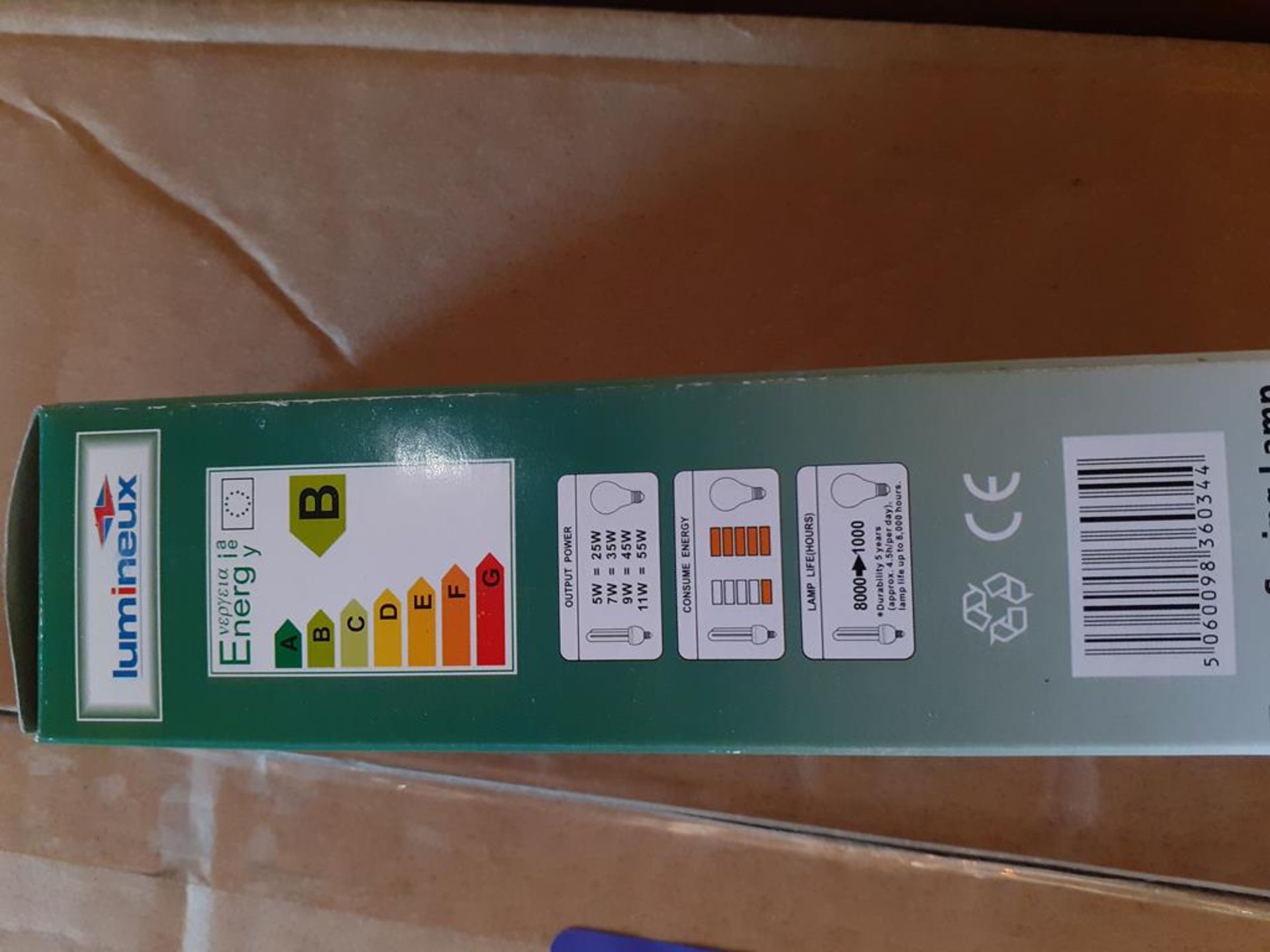 7x boxes of Lumineux Candle 9W E27 220-240V 4200K Engergy Saving Bulbs (50pcs per box) - Image 4 of 4