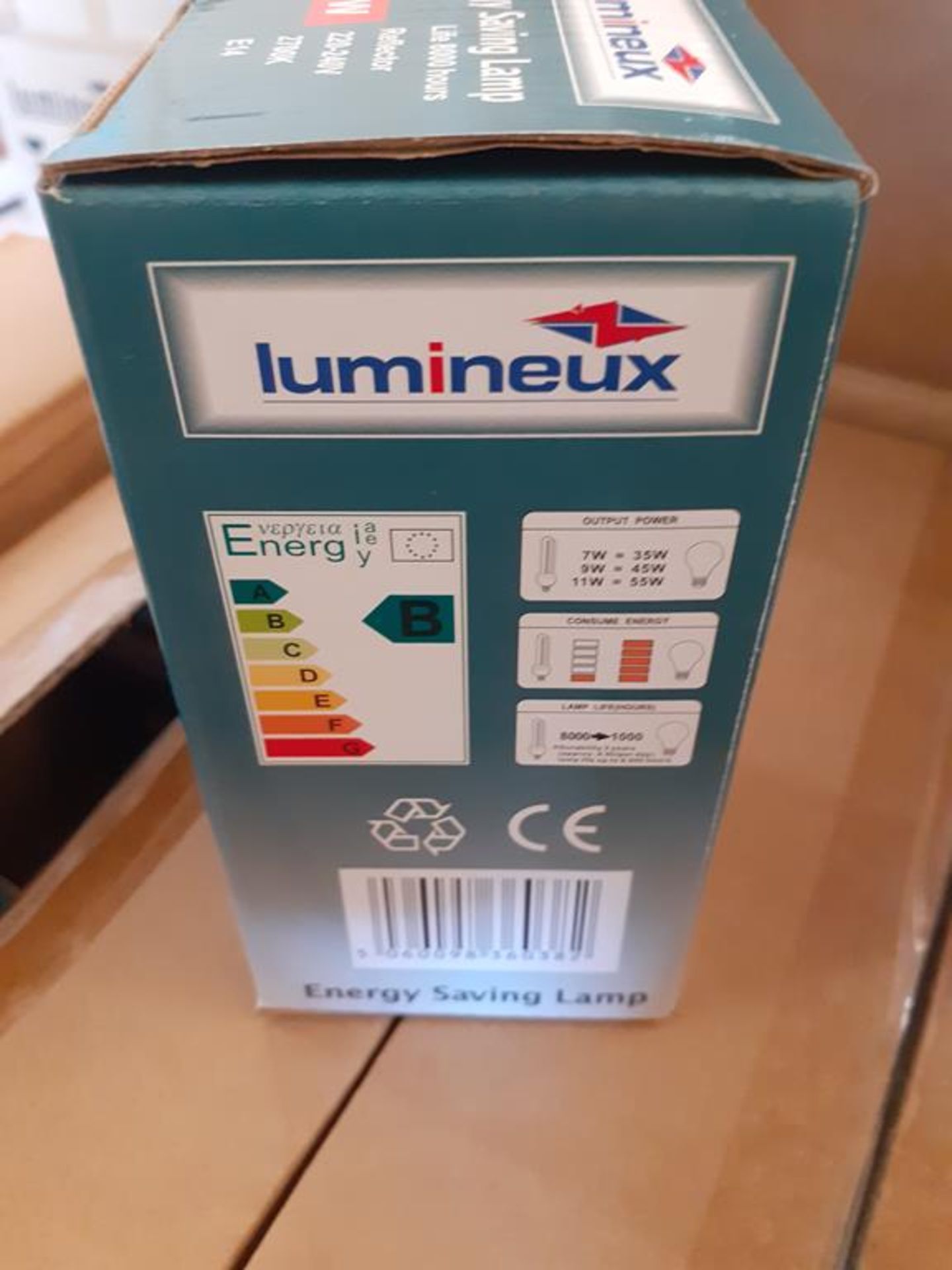 3x boxes of Lumineux Reflector 7W E14 2700K 220-240V Energy Saving Light Bulbs (40pcs per box) - Image 4 of 4