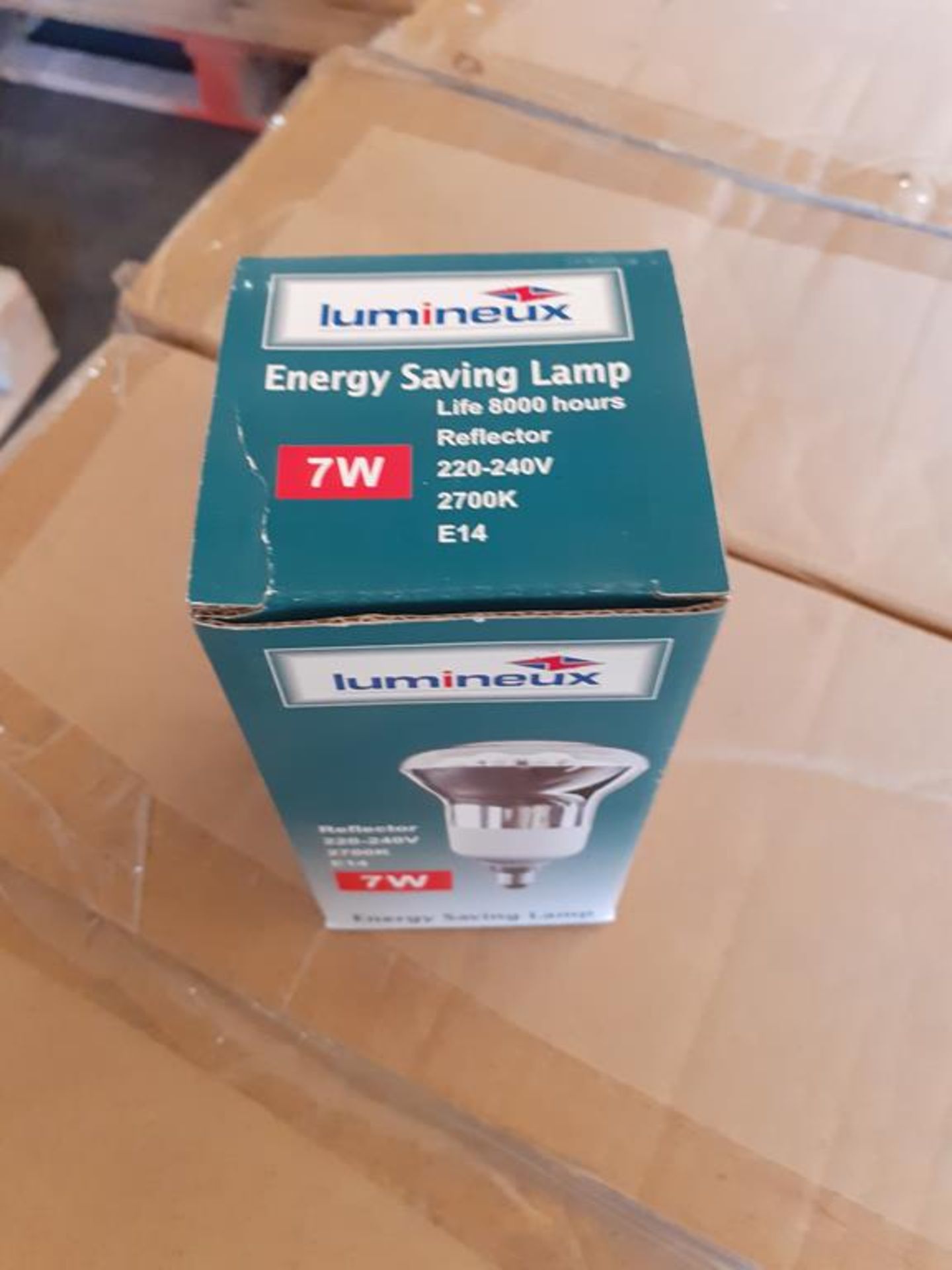 6x boxes of Lumineux Reflector 7W E14 2700K 220-240V Energy Saving Light Bulbs (40pcs per box) - Image 3 of 4