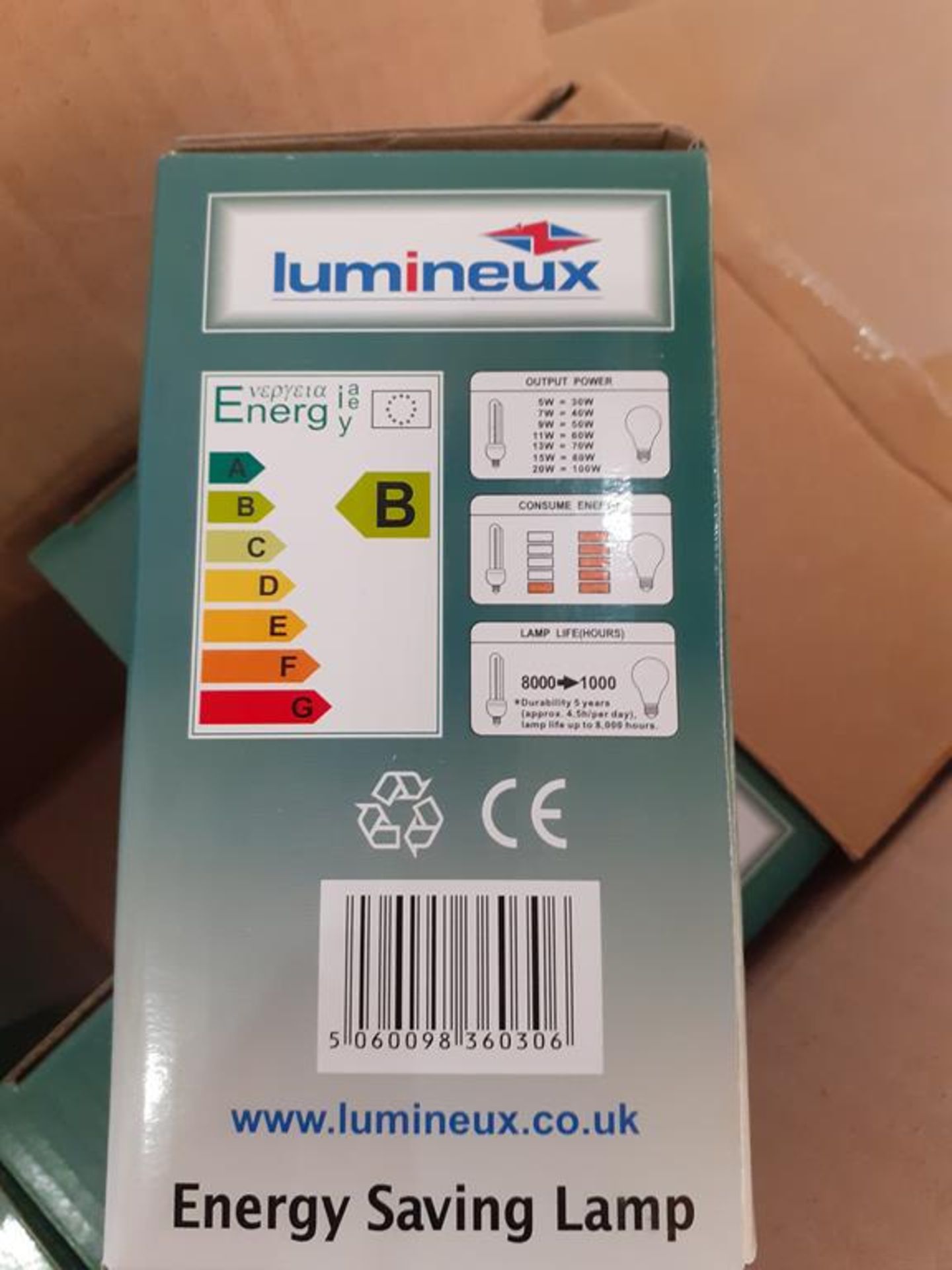 5x boxes of Lumineux Globe 9W E27 2700K Energy Saving Bulbs (50pcs per box, 1 box contains approx 40 - Image 4 of 4