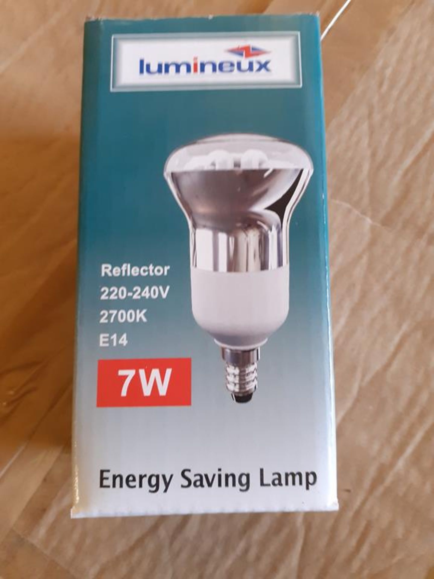 6x boxes of Lumineux Reflector 7W E14 2700K 220-240V Energy Saving Light Bulbs (40pcs per box) - Image 5 of 6