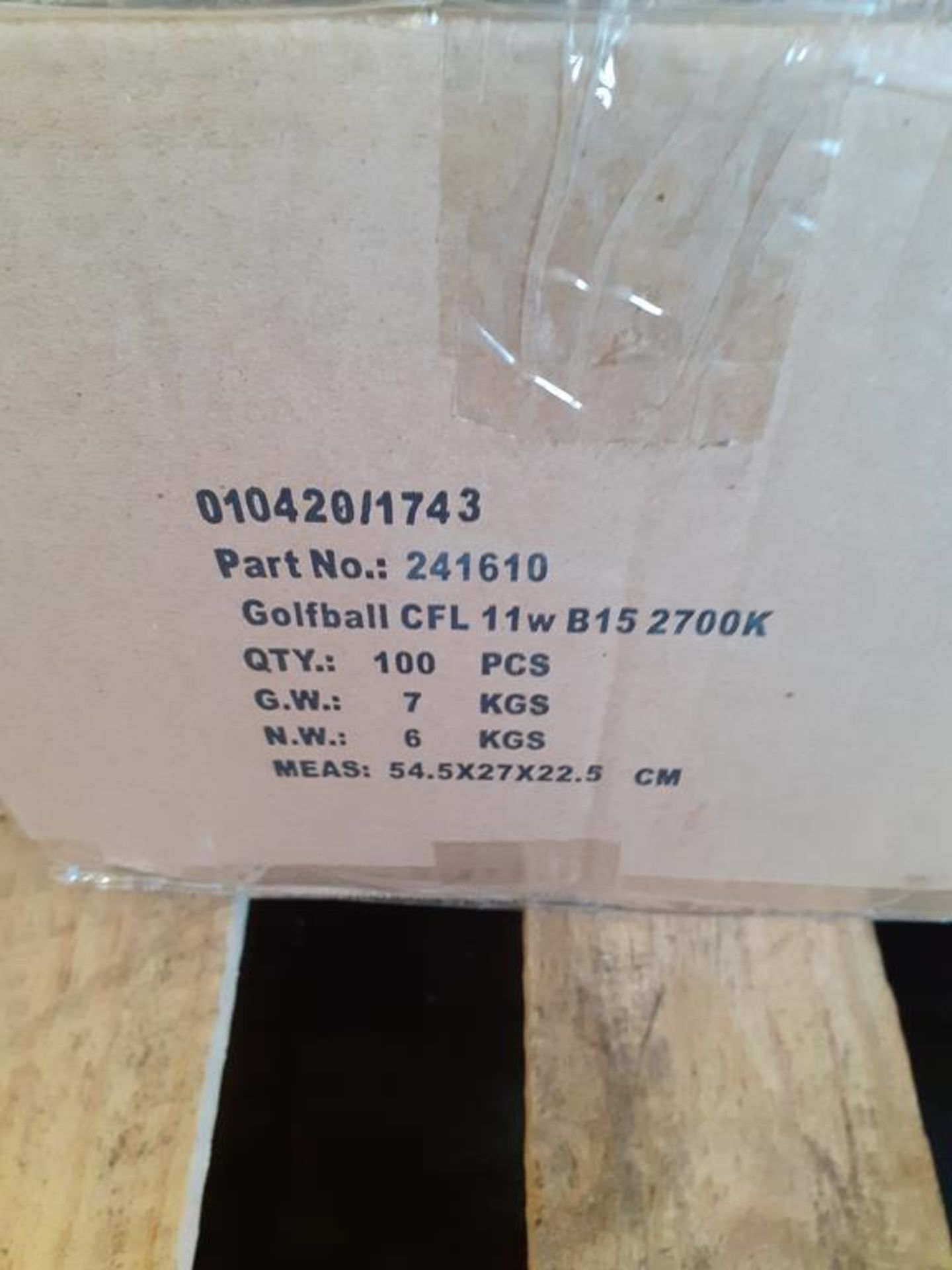 4x boxes of Lumineux Golf Ball CFL 11W B15 2700K Warm White Bulbs (100pcs per box) - Image 2 of 5