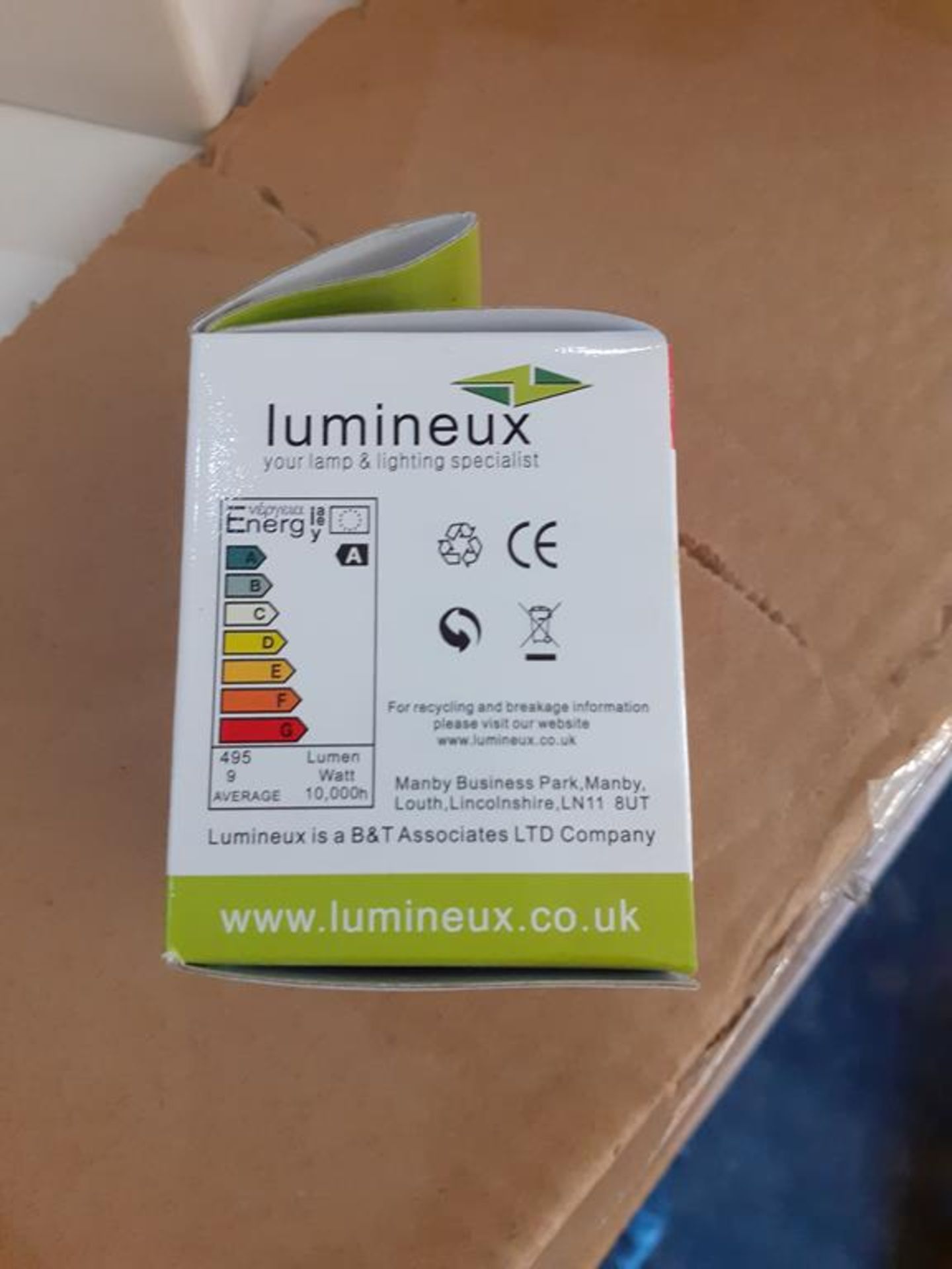 5x boxes of Lumineux Mini GU10 CFL 9W E27 2700K Warm White Bulbs (100pcs per box) - Image 4 of 5