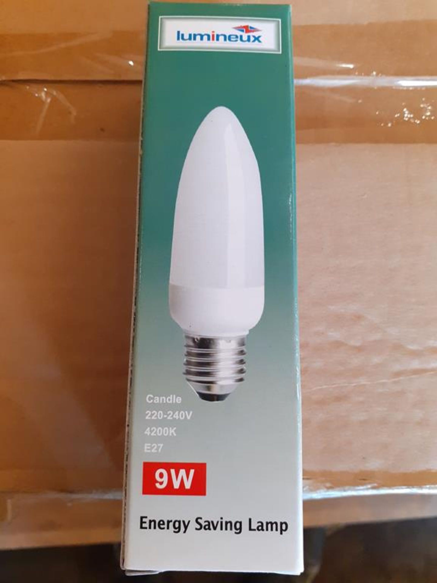 7x boxes of Lumineux Candle 9W E27 4200K 220-240V Engery Saving Bulbs (50pcs per box) - Image 3 of 4
