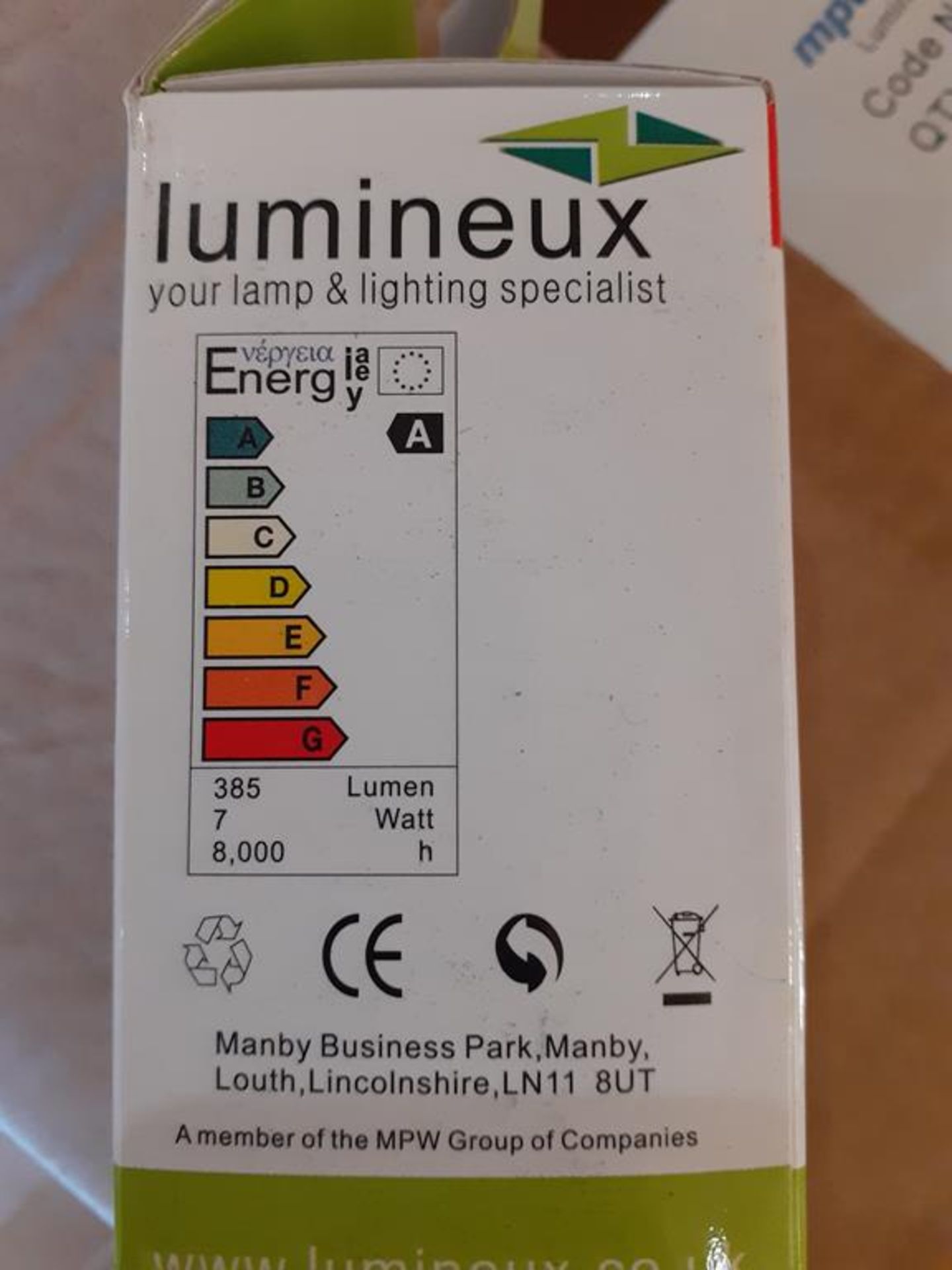 9x boxes of Lumineux Golf Ball CFL 7W B15 2700K Warm White Bulbs (50pcs per box) - Image 5 of 5