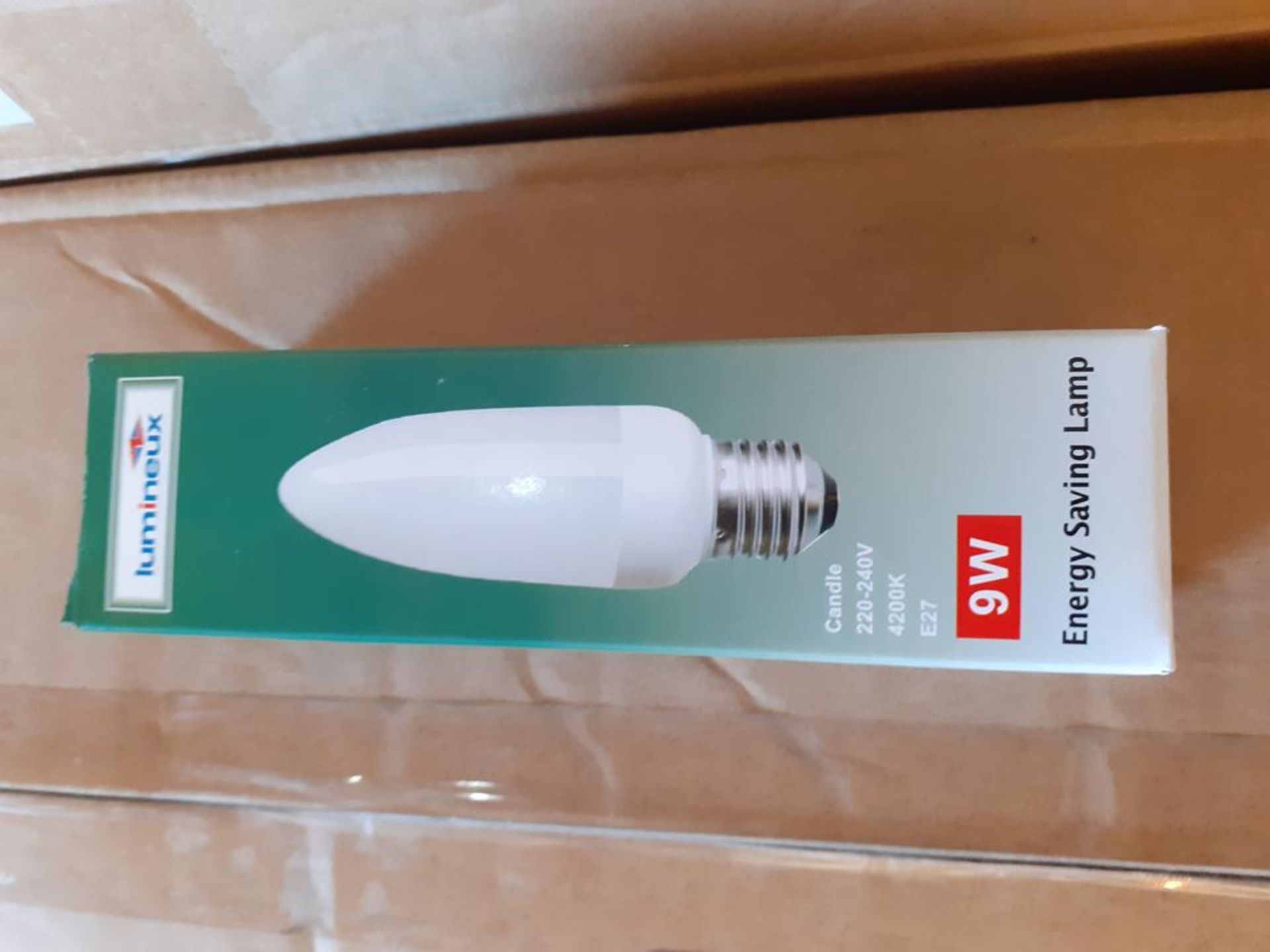 7x boxes of Lumineux Candle 9W E27 220-240V 4200K Engergy Saving Bulbs (50pcs per box) - Image 3 of 4