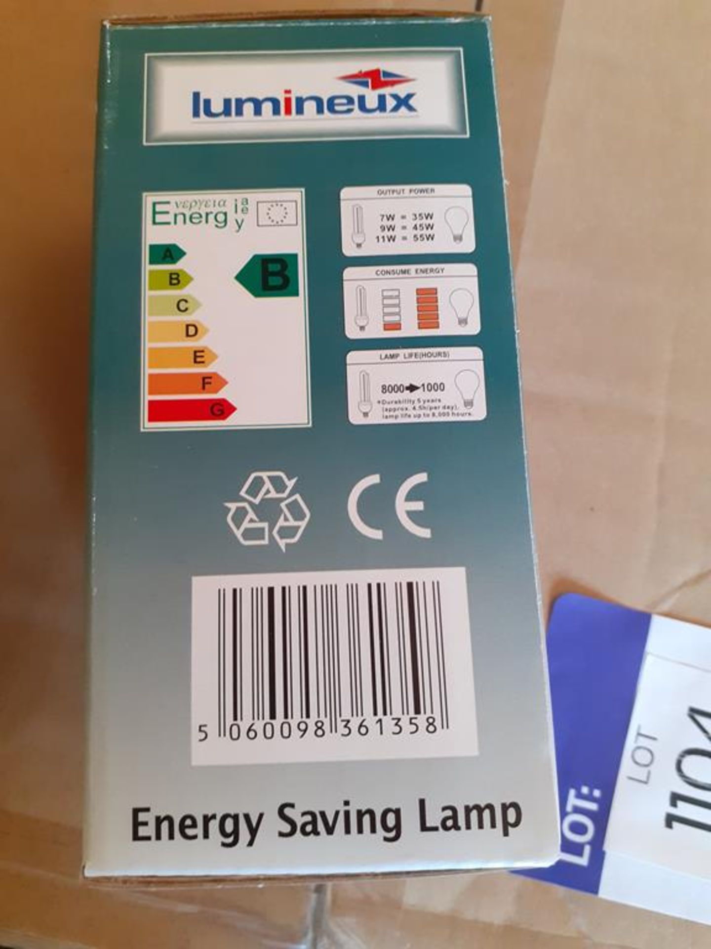 6x boxes of Lumineux Reflector 7W E14 2700K 220-240V Engery Saving Bulbs (40pcs per box) - Image 4 of 5