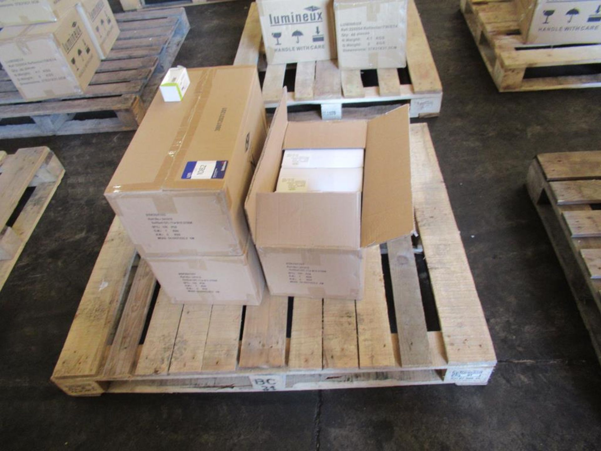 3x boxes of Lumineux Golf Ball CFL 11W B15 2700K Warm White Bulbs (100pcs per box)