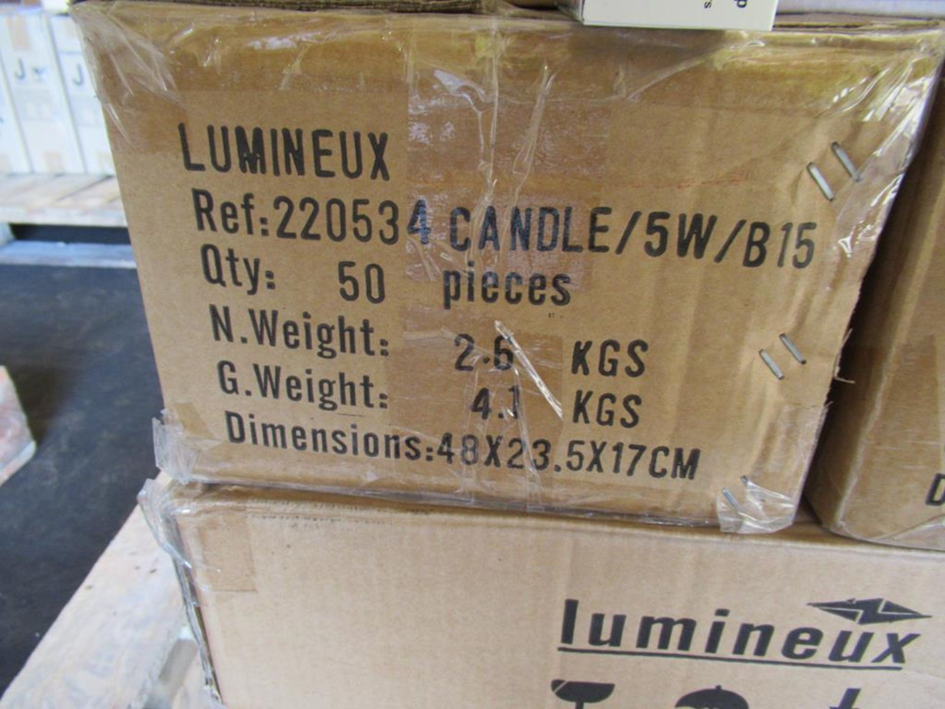 7x boxes of Lumineux Candle 7W E27 3500K 220-240V Energy Saving Bulbs (50pcs per box) - Image 2 of 4