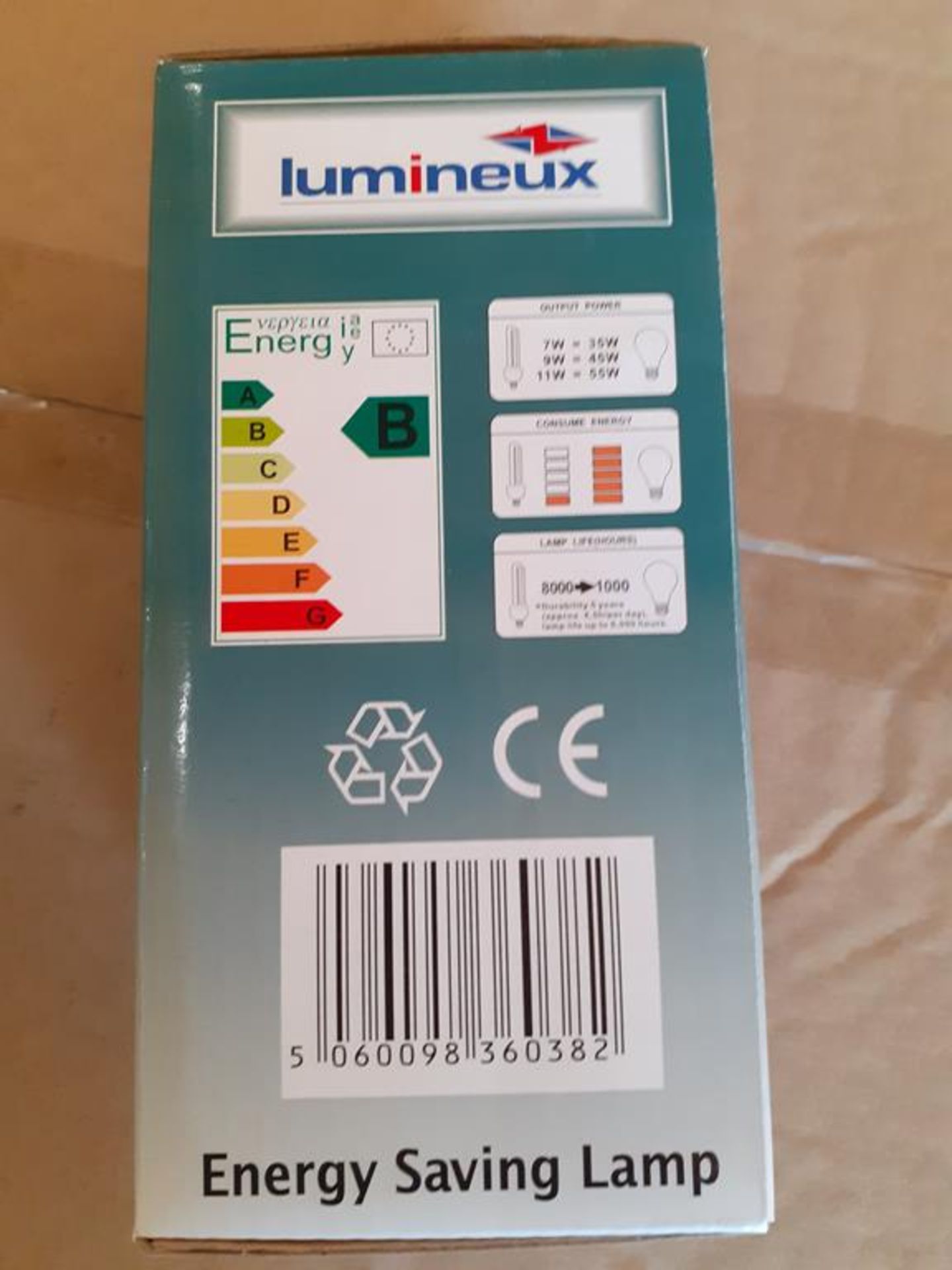 6x boxes of Lumineux Reflector 7W E14 2700K 220-240V Engery Saving Bulbs (40pcs per box) - Image 4 of 4