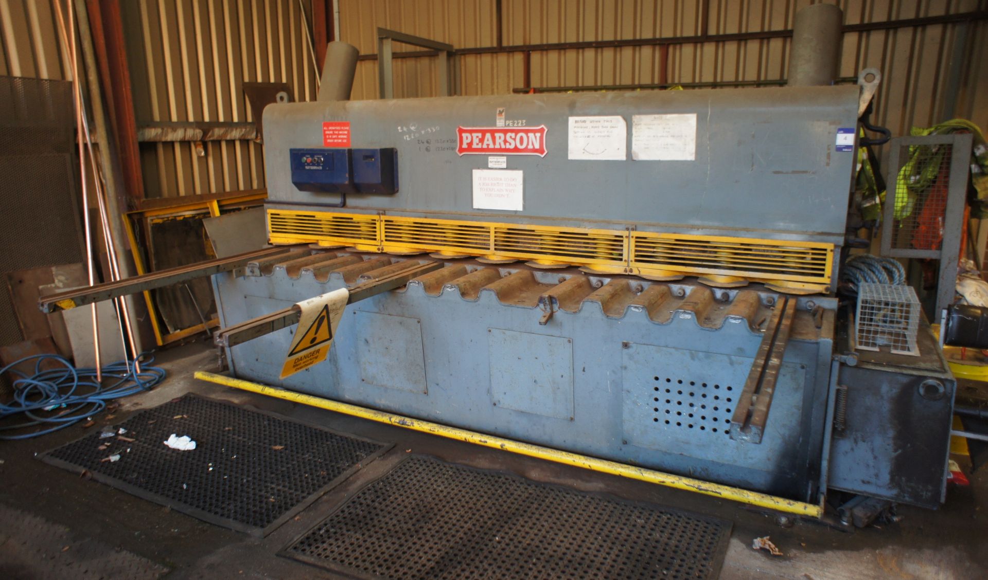 Pearson Hydraulic Guillotine, 3500mm x 10mm, 415v - Image 2 of 6