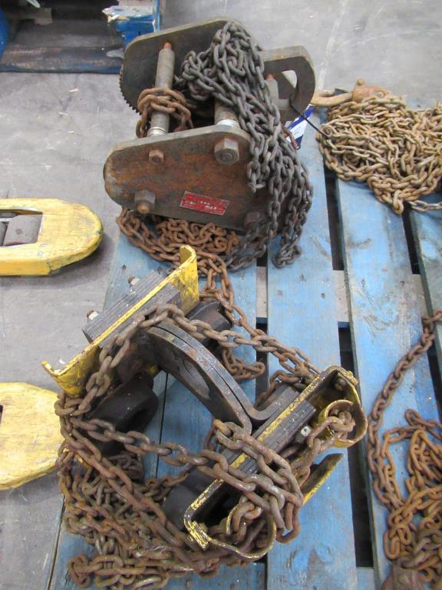 2 X various Trolley Lifting Chain Hoists (both 200KG). Please Note this lot is located at