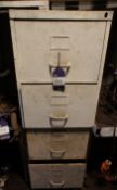 4 Drawer Filing Cabinet & Contents including Machi