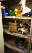 Contents to 3 Shelves including Valves, Torches, W