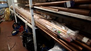 Large Quantity of Various Copper Piping to Shelf