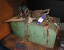 Wooden Crate with Ratchet Straps