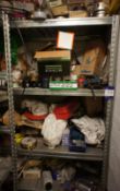 Contents to Single Bay Galvanised Shelving includi