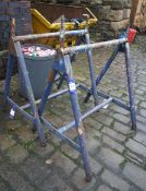 2 x steel fabricated trestles