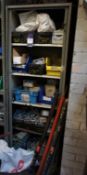 Contents to steel bolted shelving including variou