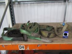 Assorted Webslings ( sizes 1m-3m, 500KGS - 3000KGS). Please Note this lot is located at Eddisons,