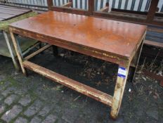 Steel fabricated work bench