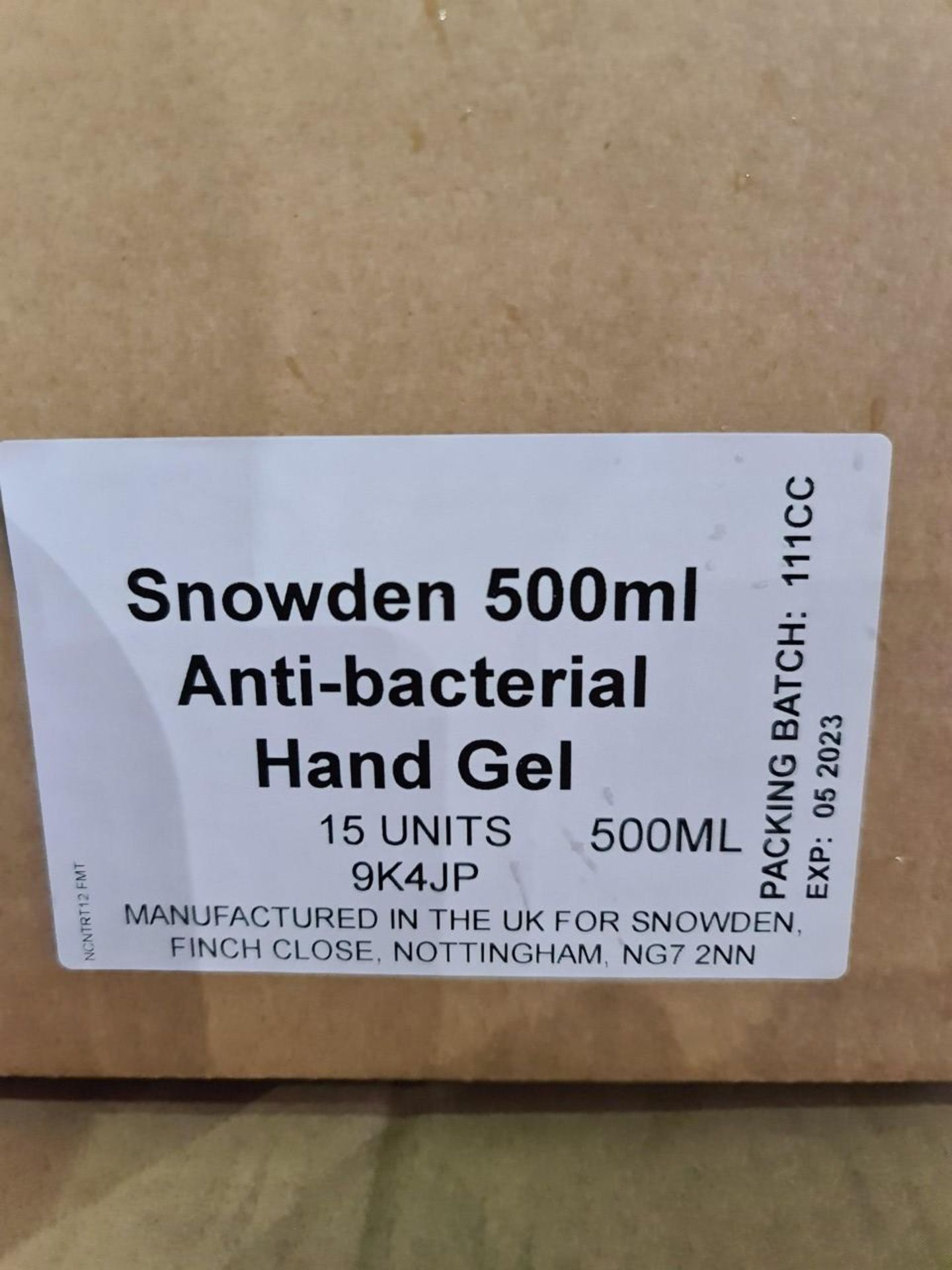 5,880 units of Snowden 500ml Anti-Bacterial Hand Gel Sanitiser - 70% Alcohol. RRP £6.99 per bottle - Image 4 of 5