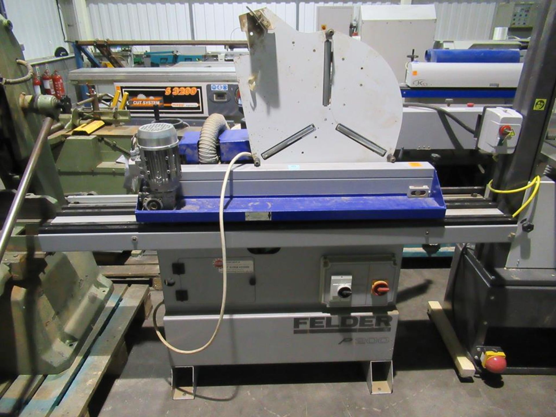 Felder P200 pre-glued edgebander 240V with cut off guillotines