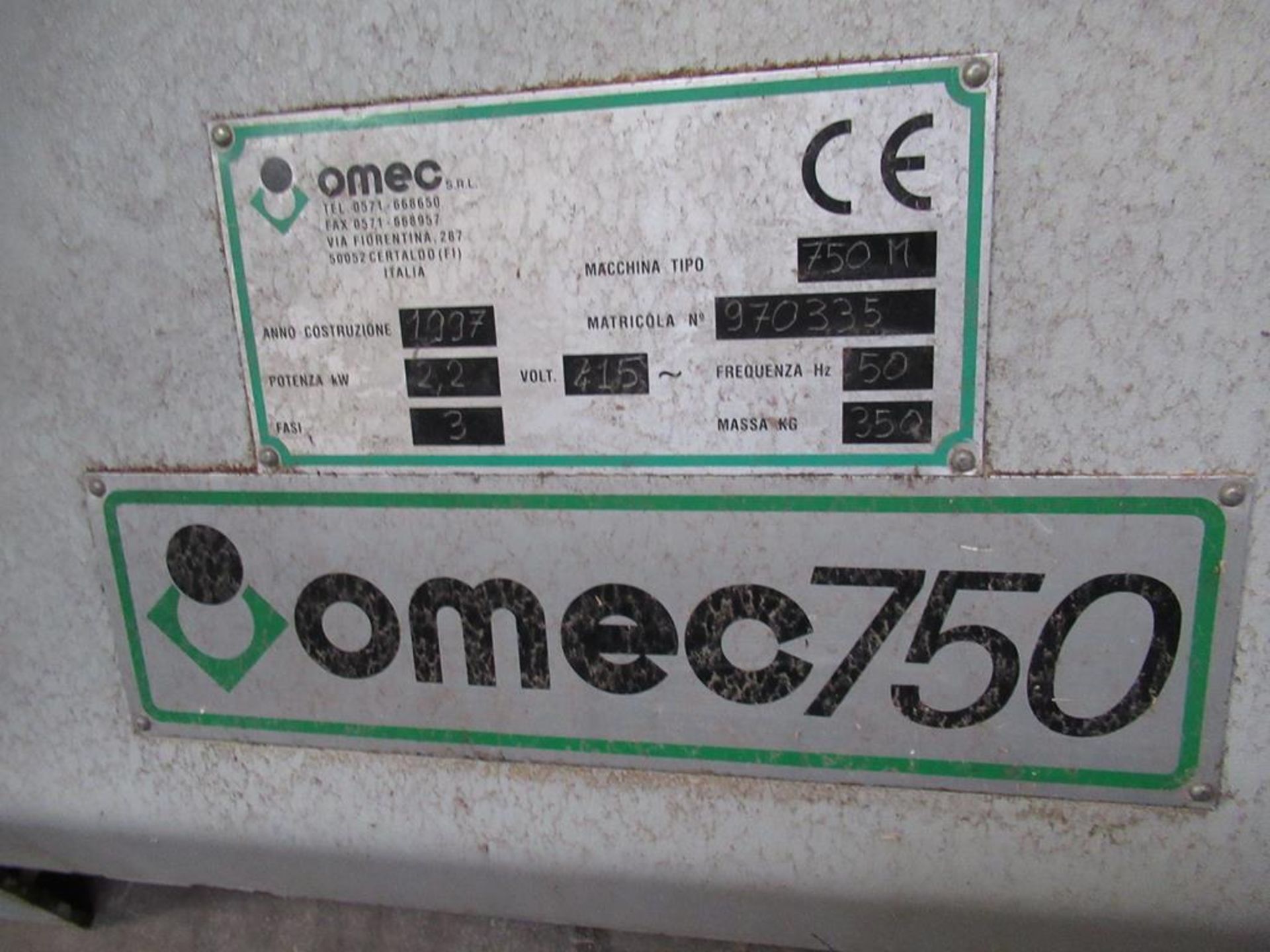 Omec 750 dovetailer, 415v - Image 13 of 15