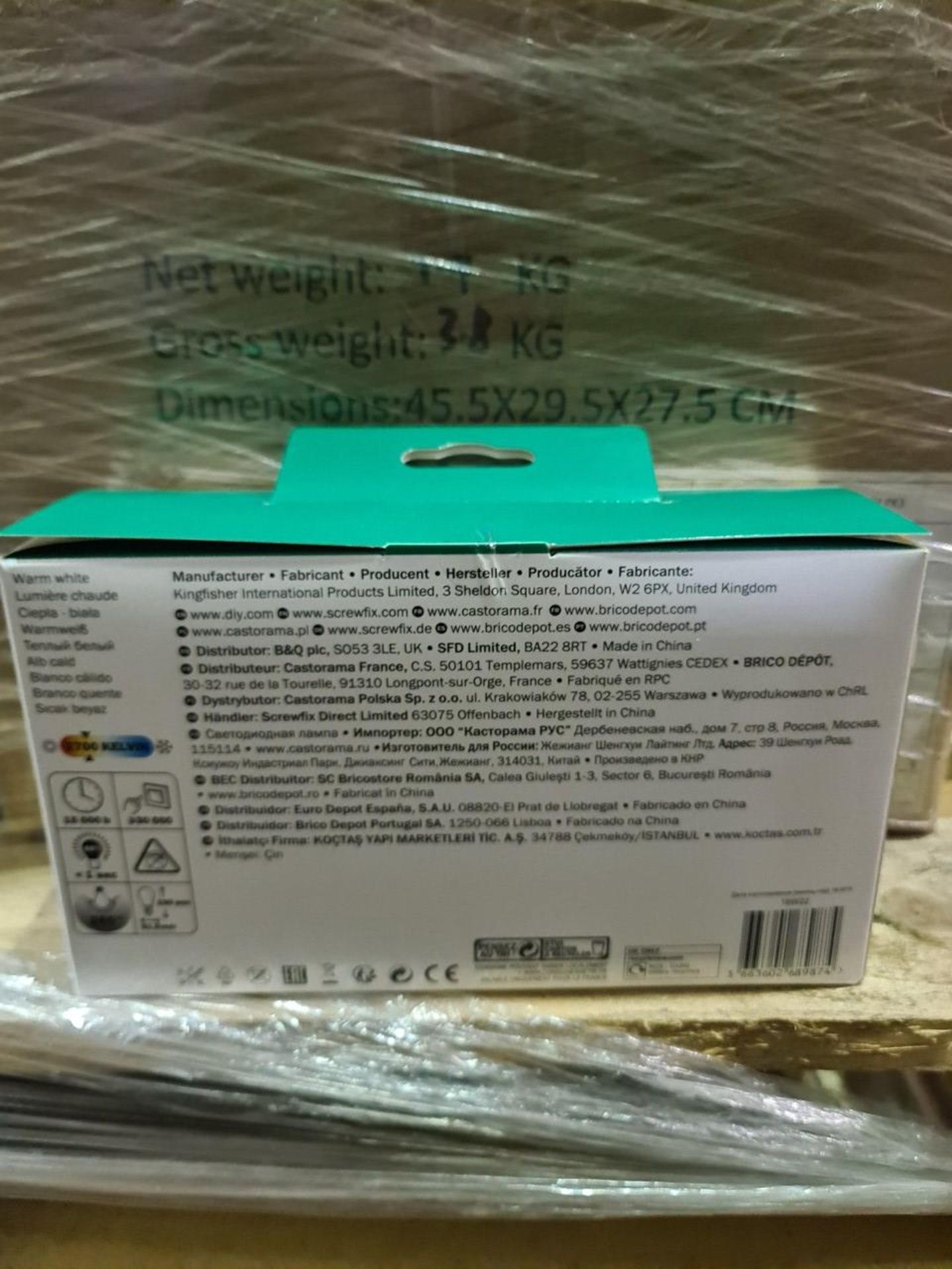 (ED8) PALLET TO CONTAIN 512 x NEW PACKS OF 3 6W=40W LED LIGHTBULBS. WARM WHITE. 470 LM. RRP £18 - Image 3 of 3