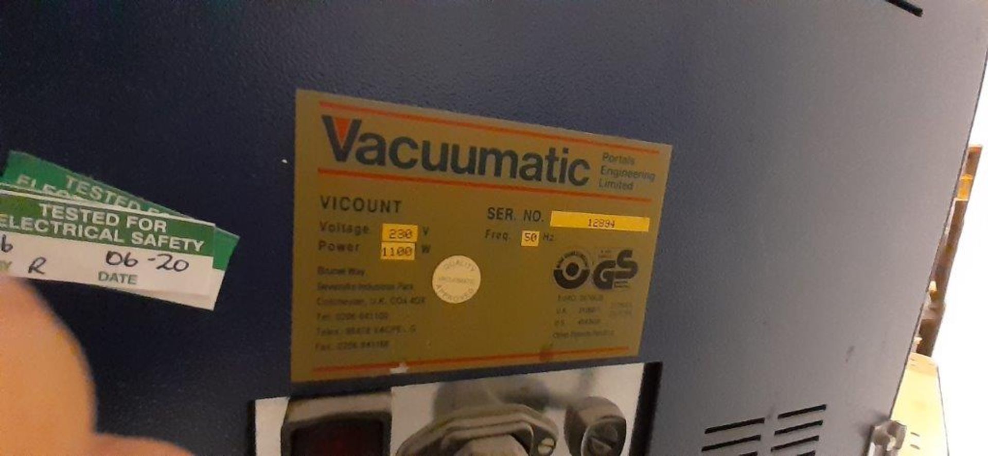 Vacuumatic Sheet Counter, serial number 12894 - Image 3 of 3