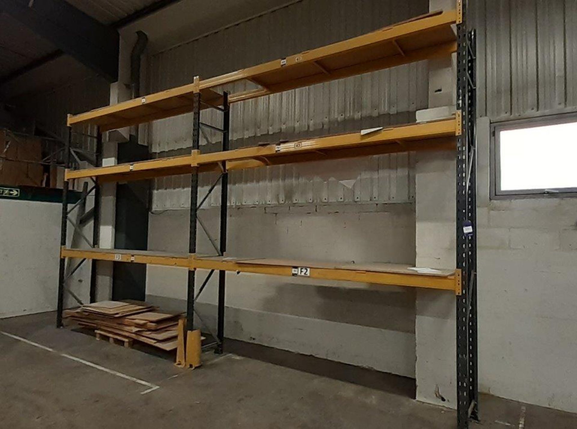 8 bays of boltless Pallet Racking (24ft wide x 13ft high, approx.) 12 frame ends & 21 pairs