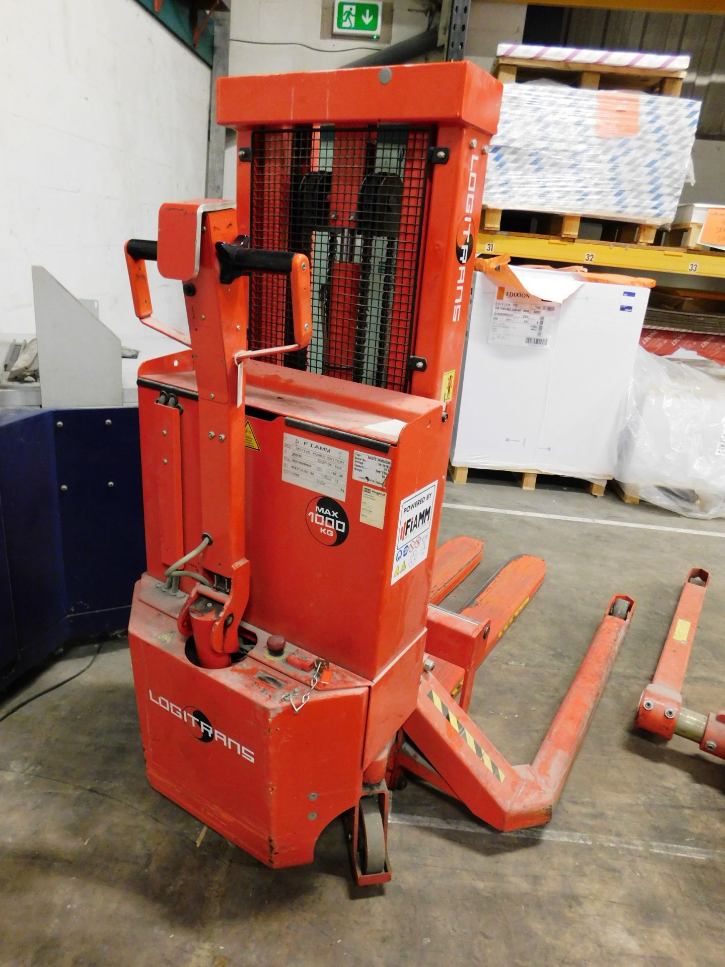 Logitrans ZRM245 Electric Pallet Truck, serial number V913978J - Image 2 of 2